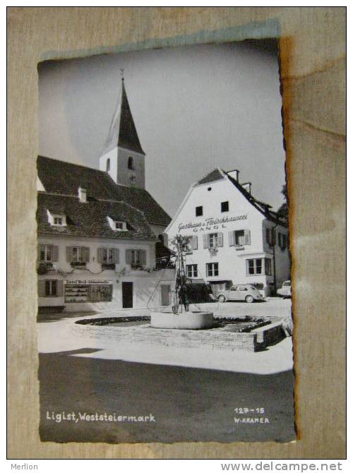 Austria -  LIGIST - Gasthaus Gangl - Josef Weiss shop - automobile  PU 1956 D81063