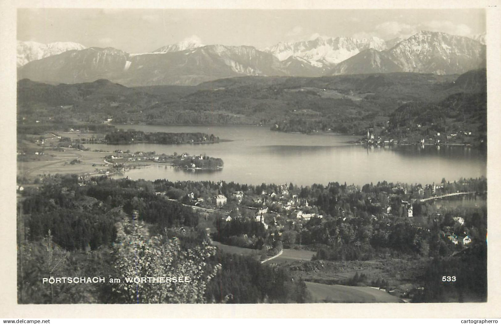 Austria Portschach am Worthersee panoramic view