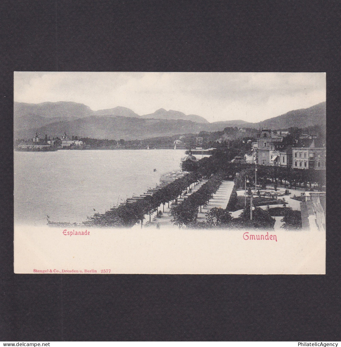 AUSTRIA, Postcard, Gmunden, Esplanade, Unused