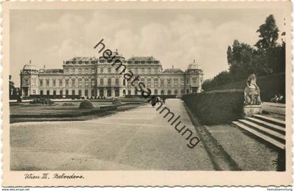 Wien III - Belvedere - Foto-AK - Verlag W. Kobald Wien