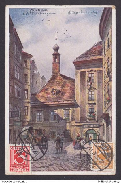Vintage postcard, Austria Vienna, Heiligenkreuzerhof