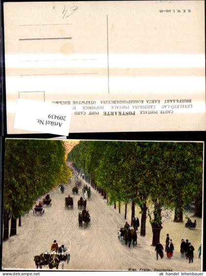 209439,Leopoldstadt Prater Hauptallee Kutschen Personen