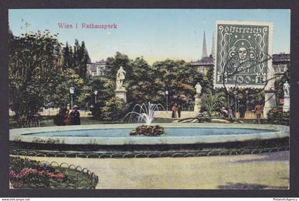 Postcard, Austria Vienna, Wien I Rathauspark
