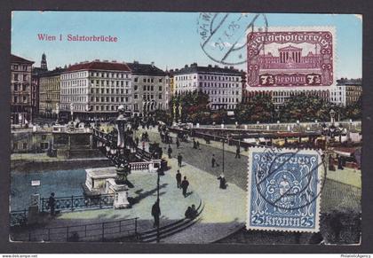 Postcard, Austria Vienna, Wien I Salztorbrücke