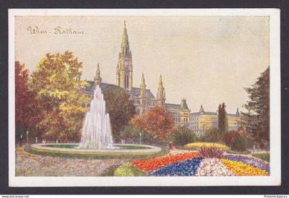 Vintage postcard, Austria Vienna, Rathaus