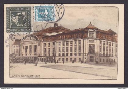 Vintage postcard, Austria Vienna, Wien Konzerthaus