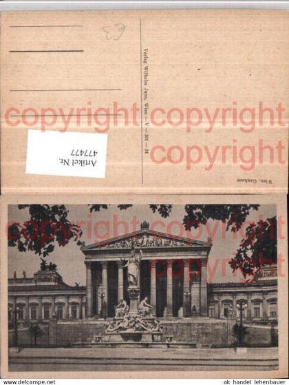 477477,Wien Innere Stadt Gauhaus Parlament Brunnen Athene Statue