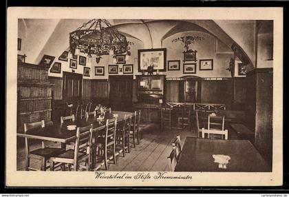 AK Kremsmünster, Stift Kremsmünster, Weinstüberl, Innenansicht