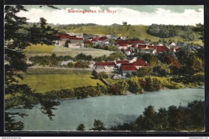 AK Sierning, Sierninghofen bei Steyr, Ortsansicht mit Fluss