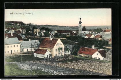 AK Sierning, Teilansicht mit Kirche