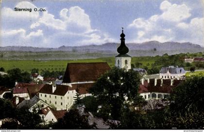 CPA Sierning Oberösterreich, Gesamtansicht, Kirche