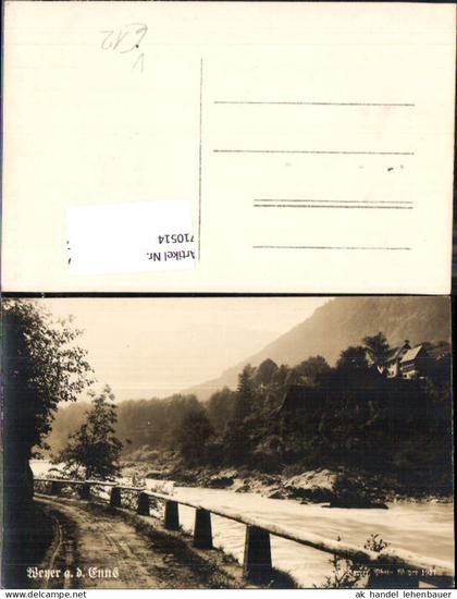710514 Foto AK Weyer a. d. Enns Straßenpartie pub Carl Harrer Photo Weyer 1927