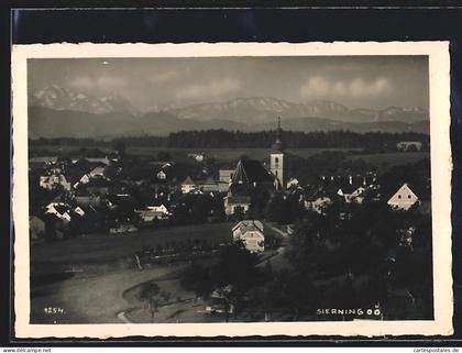 AK Sierning /O.-Ö., Ortsansicht mit der Kirche aus der Vogelschau