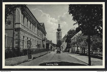 AK Sierning /O.-Oe., Strasse zur Kirche