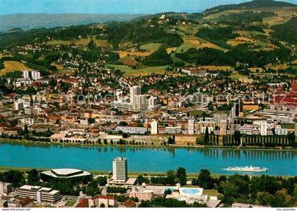 Linz Donau Urfahr mit Poestlingberg Fliegeraufnahme