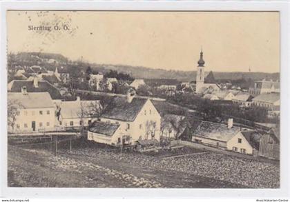 39015102 - AK von Sierning. Gesamtansicht gelaufen 1912. Leichte Stempelspuren, Albumabdruecke an den Ecken leicht stoc