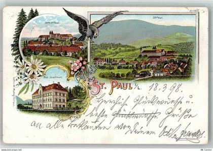 9470 St. Paul im Lavanttal 1898 Lithographie Stift St. Paul Kirche Inst.... - 13666823