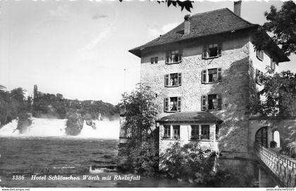 B3933 Austria Schaffhouse Hotel Schlosschen Worth mit Rheinfall  front/back scan