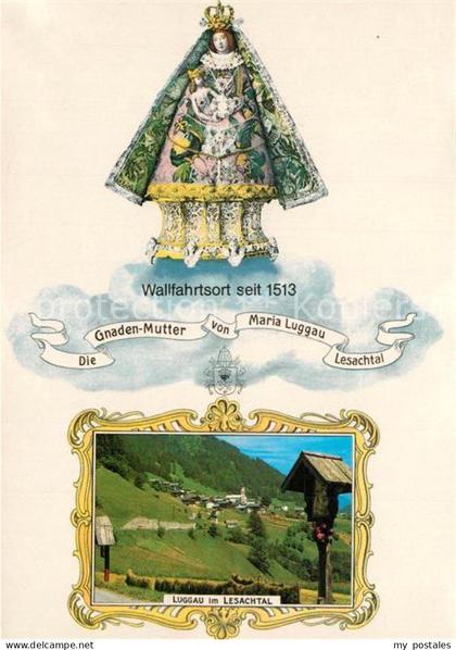 Luggau Lesachtal Wallfahrtsort Gnadenbild Wegekreuz Landschaftspanorama