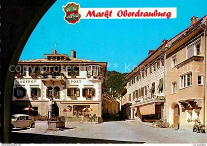 Oberdrauburg Kaernten Marktplatz Ruine Hohenburg Gasthof Post