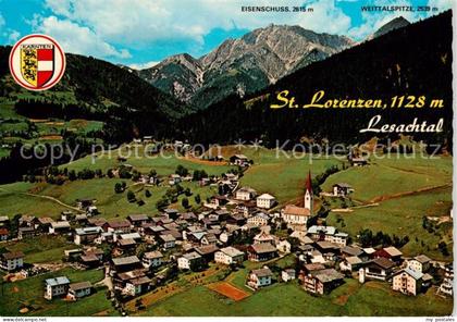 St Lorenzen Lesachtal Kaernten AT Fliegeraufnahme mit Lienzer Dolomiten