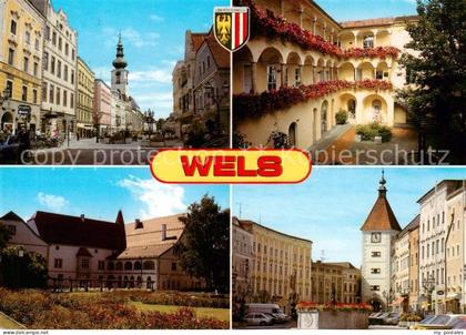 Wels Oberoesterreich AT Stadtplatz Haas Arkadenhof Burg Wels Stadtplatz mit Lede