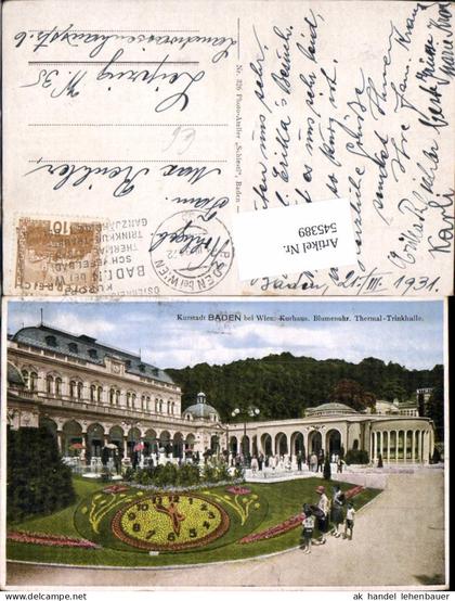 545389,Baden bei Wien Blumenuhr