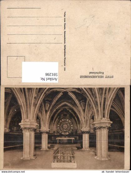 591298,Heiligenkreuz Stift Heiligenkreuz Kapitelsaal