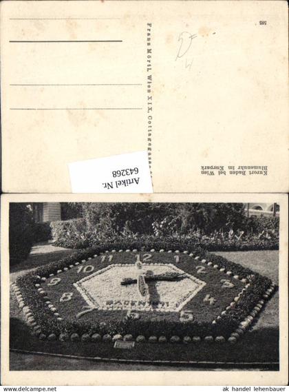 643268,Baden bei Wien Blumenuhr