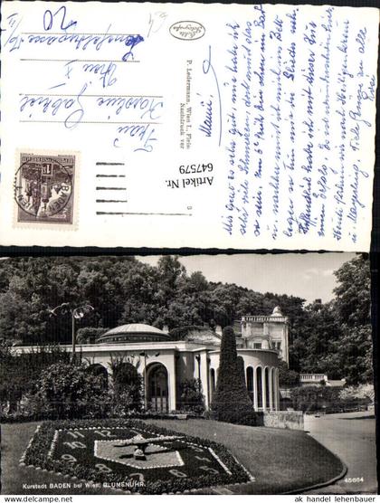 647579,Baden bei Wien Blumenuhr