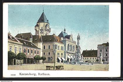 AK Korneuburg, Rathaus mit Denkmal