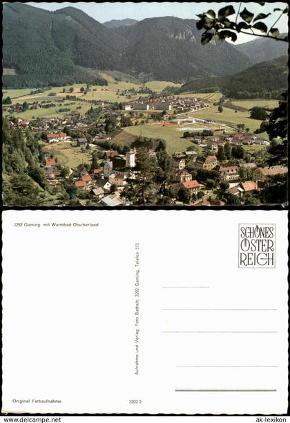 Ansichtskarte Gaming Panorama-Ansicht Gaming mit Warmbad Ötscherland 1975