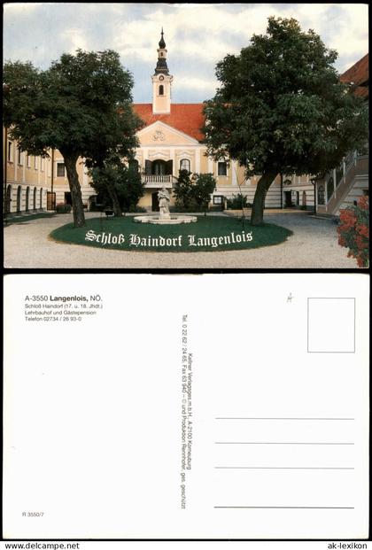 Ansichtskarte Langenlois Schloss Haindorf Lehrbauhof und Gästepension 1990
