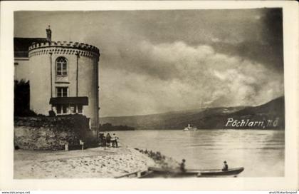 CPA Pöchlarn in Niederösterreich, Schloss, Fluss, Boot, Menschen, Pöchlarn