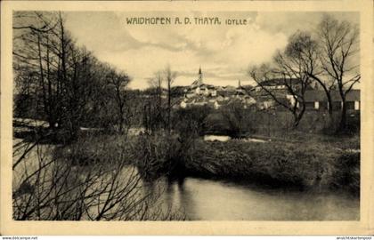CPA Waidhofen an der Thaya Niederösterreich, Waidhofen a. d. Thaya, idyllische Landschaft, Fluss,