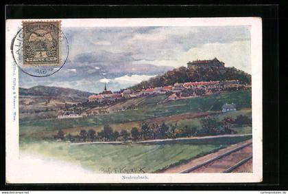 Künstler-AK Franz Kopallik: Neulengbach, Panorama
