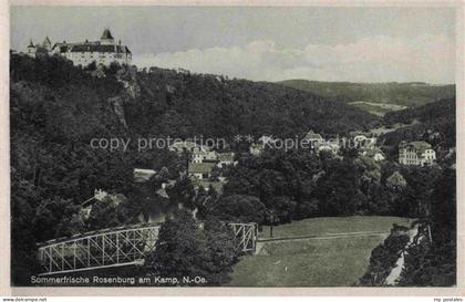 Rosenburg-Mold Waldviertel AT Panorama Schloss Rosenburg Sommerfrische