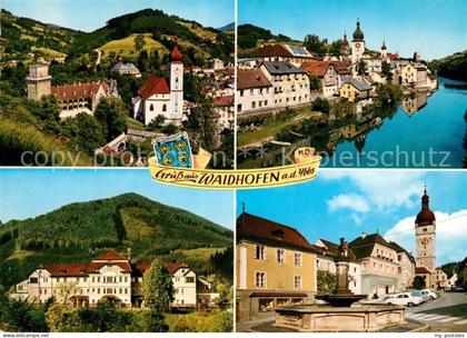 Waidhofen Ybbs Partie an der Ybbs Buchenbergheim Forellenbrunnen Stadtturm