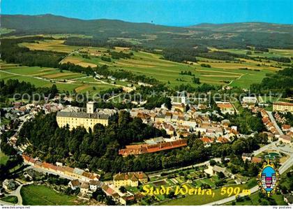 Weitra mit Schloss und Stadtkern Fliegeraufnahme