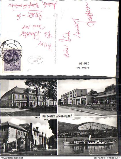 736426 Mehrbild AK Bad Deutsch-Altenburg Sol-Schwefel-Bad Schiff Dampfer Hebe