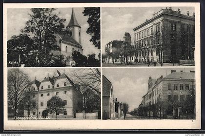 AK Gänserndorf, Kirche, Strassenpartie