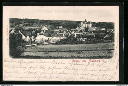 AK Maissau, Ortsansicht mit Blick über das Feld