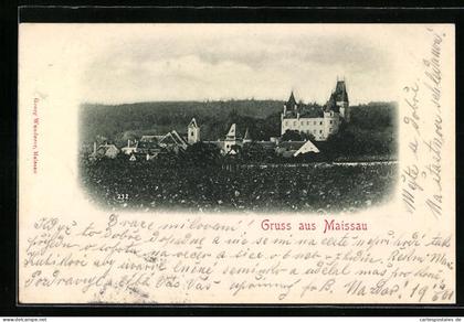 AK Maissau, Ortsansicht von einem Feld aus