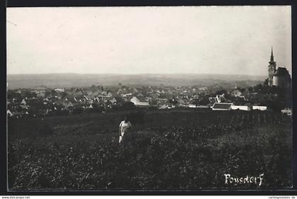 AK Poysdorf, Teilansicht mit Kirche