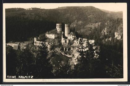 AK Raabs an der Thaya, Ruine Kollmitz aus der Vogelschau