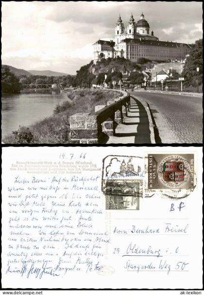 Ansichtskarte Melk Benediktinerstift Melk a. d. Donau (Wachau) 1966