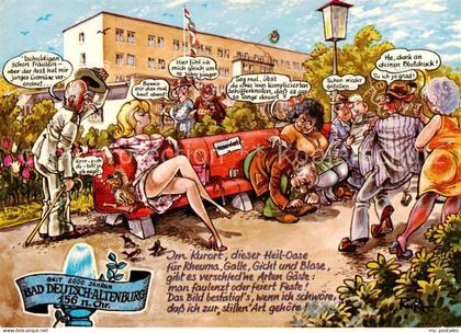 Bad Deutsch-Altenburg In den Kuranlagen Karikatur