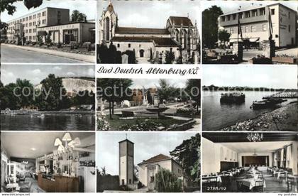 Bad Deutsch-Altenburg Teilansichten Kirche Restaurant Donau
