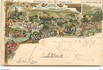 Basse-Autriche - Gruss aus HOCHRAM - Restaurateur Wenzel Wech - 1898