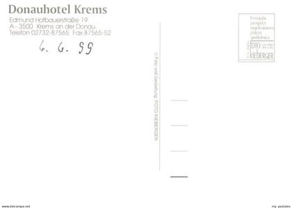 Krems Donau Niederoesterreich AT Donauhotel Krems an der Donau Dampfer